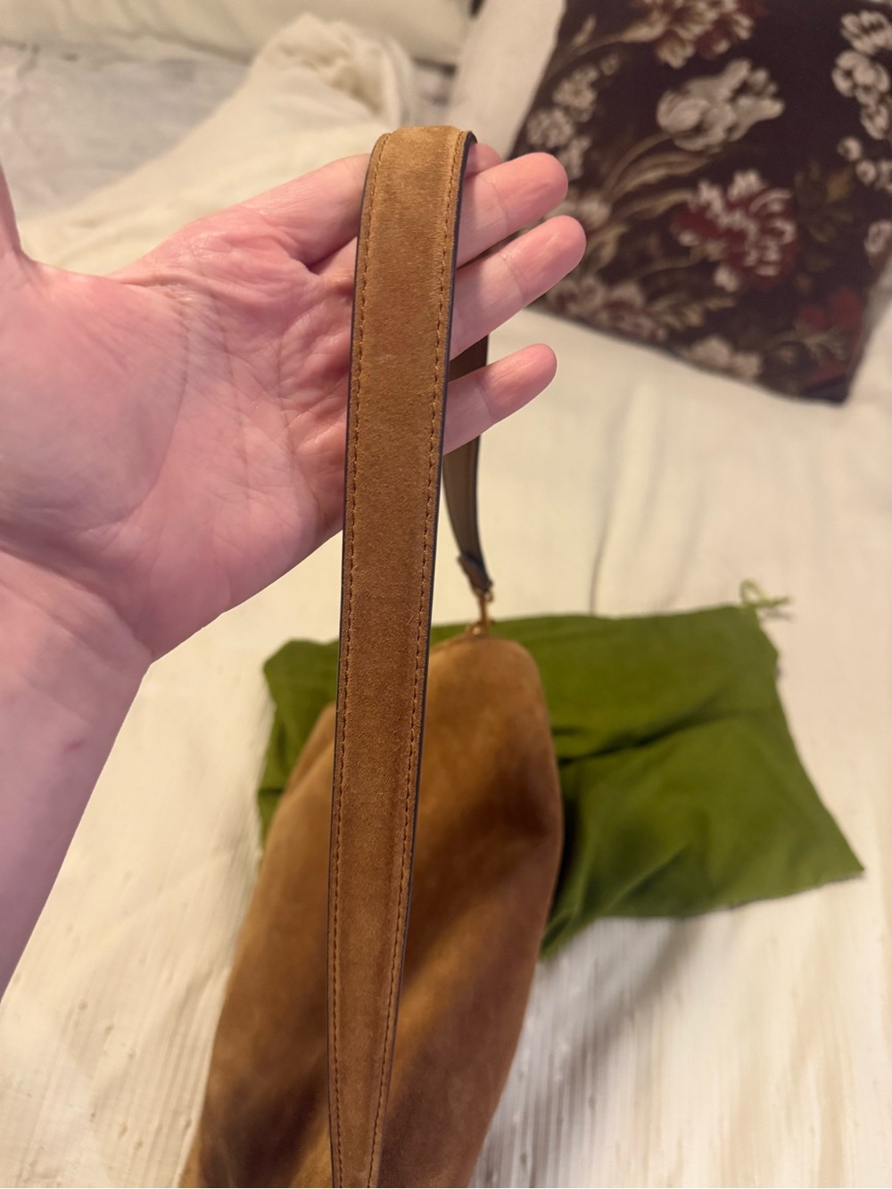 Tory Burch Charlie Suede Shoulder Bag - Picture 6 of 9
